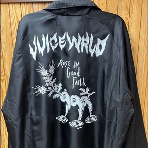 Rose In Good Faith X Juice Wrld Limited Suede Lined Bomber Jacket in Black